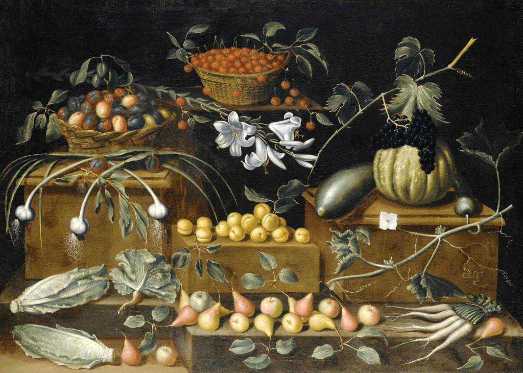 Still Life with Fruits and Vegetables jigsaw puzzle in Fruits & Veggies puzzles on TheJigsawPuzzles.com