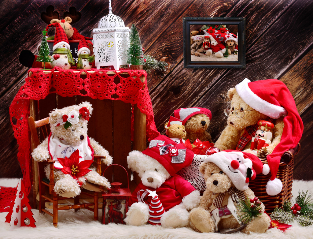 Weihnachts Teddybären jigsaw puzzle in Puzzle des Tages puzzles on TheJigsawPuzzles.com