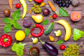 Assortment of Fresh Fruits and Vegetables
