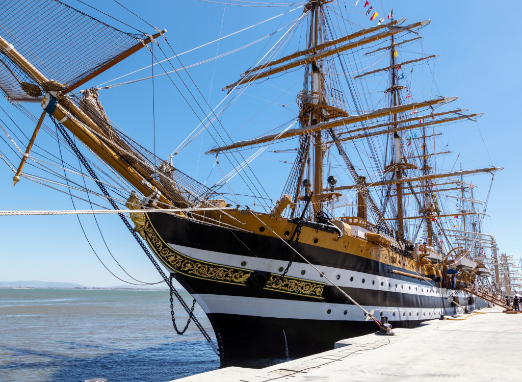 Tall Ships Races in Lisbon, Portugal jigsaw puzzle in Puzzle of the Day puzzles on TheJigsawPuzzles.com