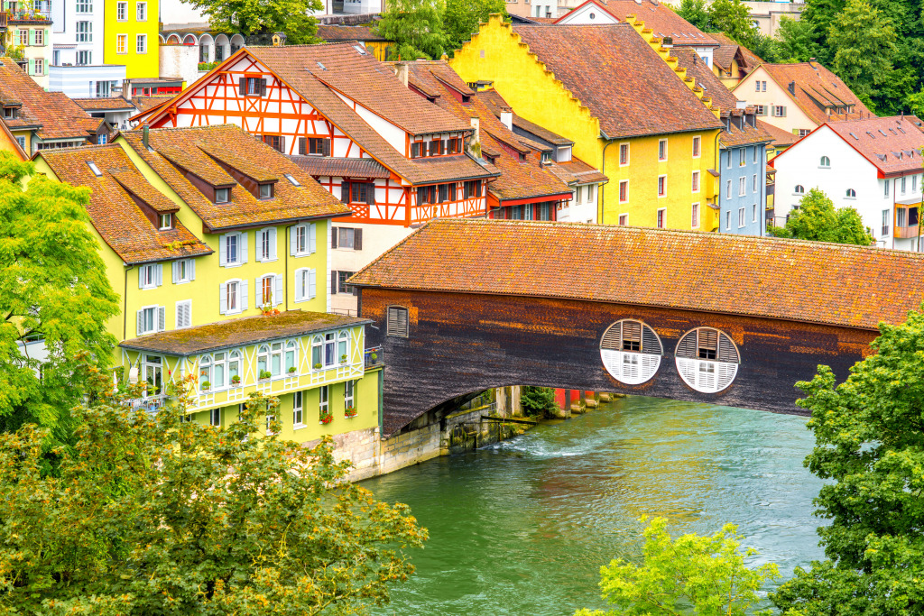 Baden Old Town, Switzerland jigsaw puzzle in Bridges puzzles on TheJigsawPuzzles.com