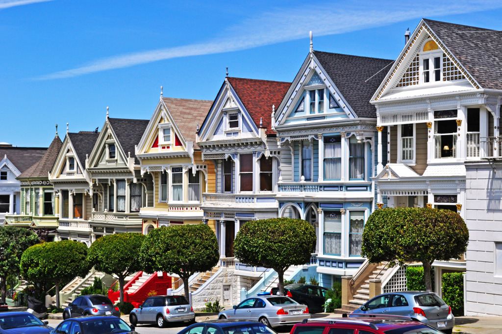 Die Painted Ladies, San Francisco jigsaw puzzle in Straßenansicht puzzles on TheJigsawPuzzles.com
