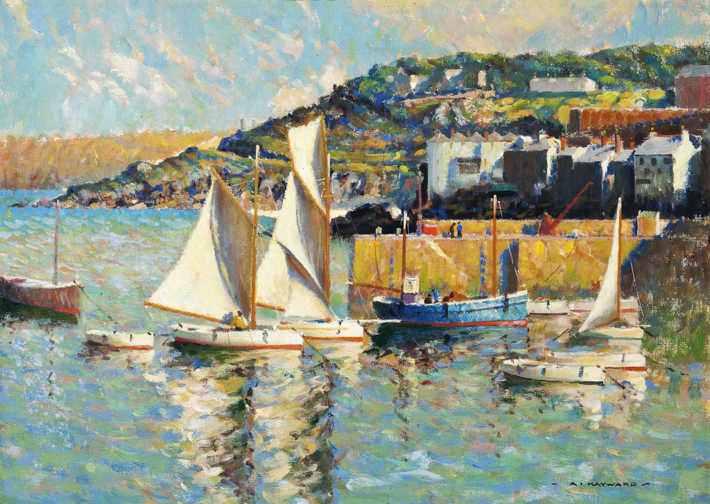 Sailing Boats in the Harbour of St Ives jigsaw puzzle in Piece of Art puzzles on TheJigsawPuzzles.com