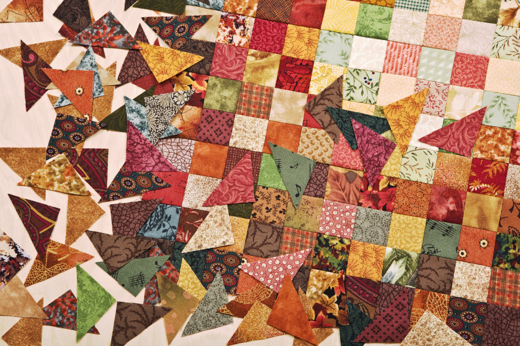 Patchwork Quilt jigsaw puzzle in Handmade puzzles on TheJigsawPuzzles.com