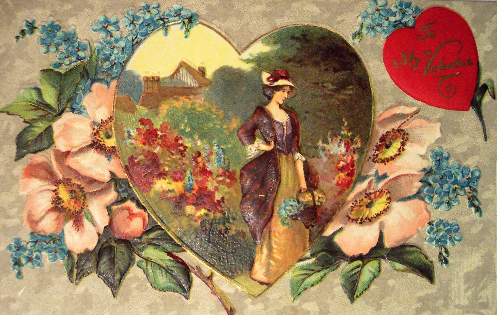 Vintage Valentinskarte jigsaw puzzle in Valentinstag puzzles on TheJigsawPuzzles.com