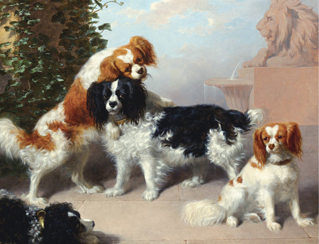 King Charles Spaniels jigsaw puzzle in Piece of Art puzzles on TheJigsawPuzzles.com
