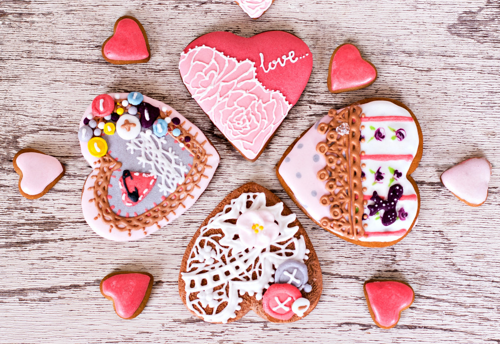 Valentine Cookies jigsaw puzzle in Valentine's Day puzzles on TheJigsawPuzzles.com