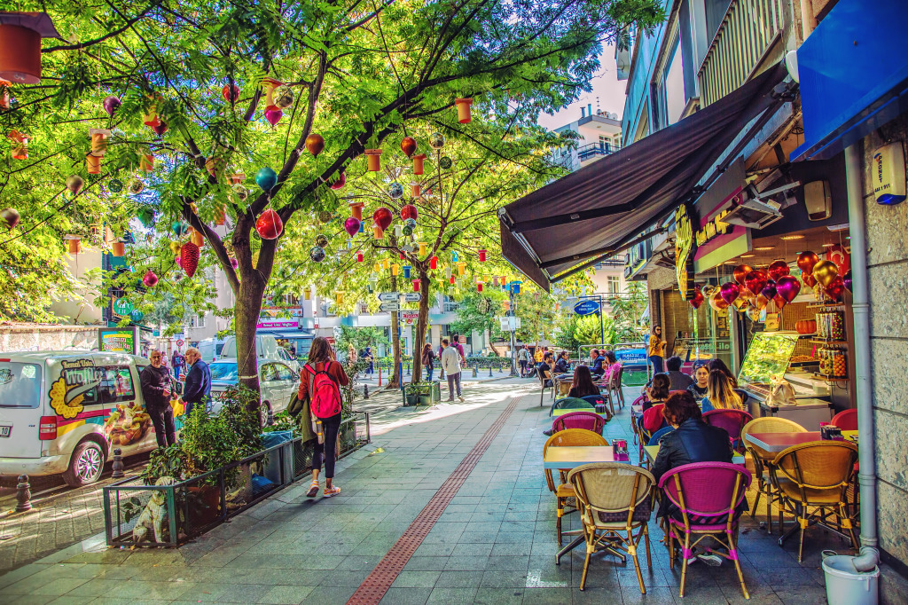 Street Cafe in Istanbul, Turkey jigsaw puzzle in Food & Bakery puzzles on TheJigsawPuzzles.com