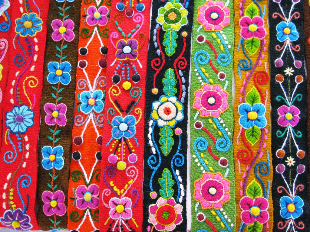 Colorful Peruvian Embroidery jigsaw puzzle in Handmade puzzles on TheJigsawPuzzles.com