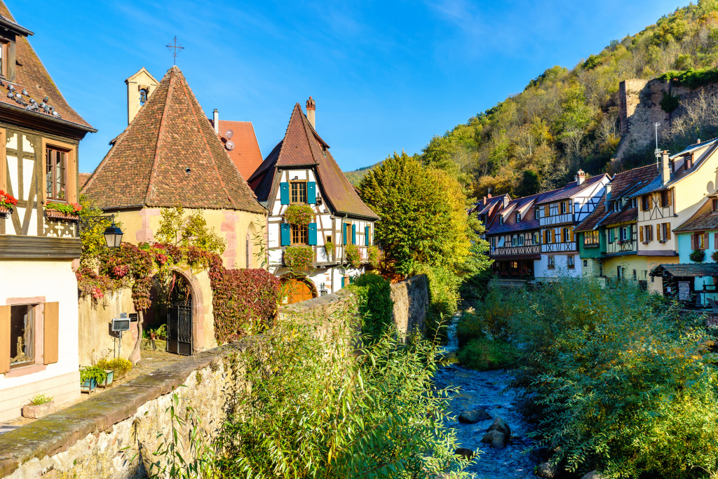 Historical Village in Alsace, France jigsaw puzzle in Puzzle of the Day puzzles on TheJigsawPuzzles.com