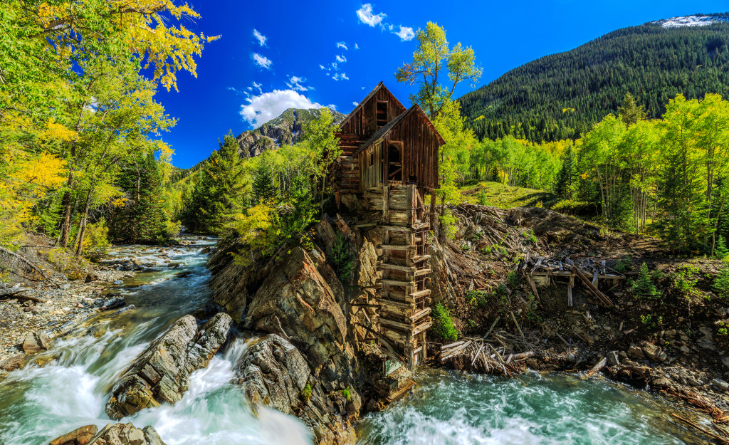 Crystal Mill, Colorado jigsaw puzzle in Wasserfälle puzzles on TheJigsawPuzzles.com