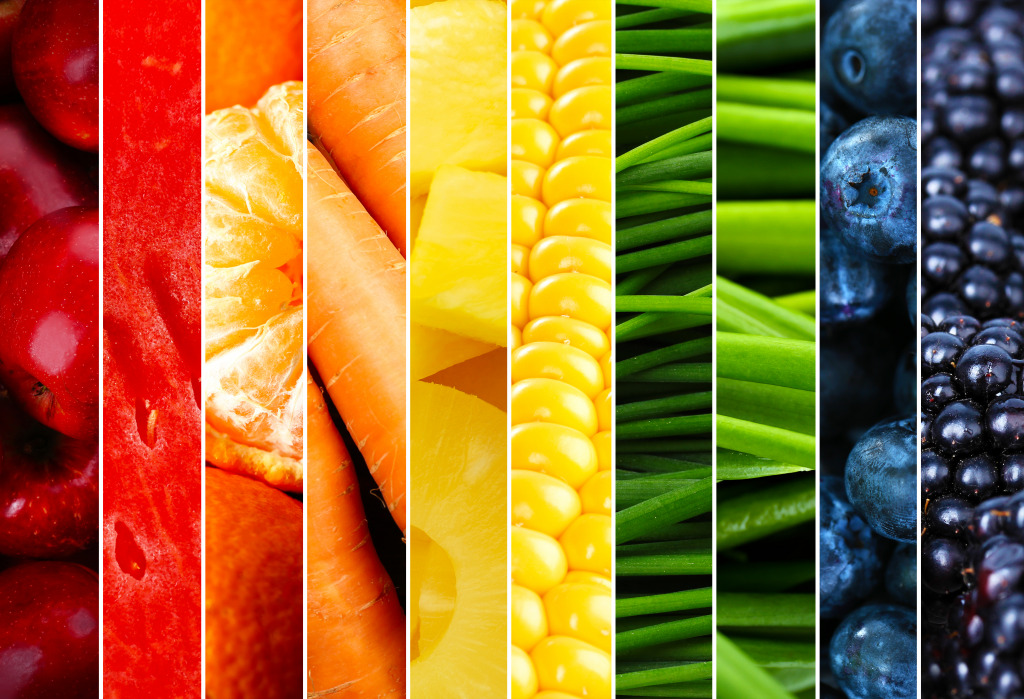 Arco-Íris de Frutas e Vegetais jigsaw puzzle in Frutas & Vegetais puzzles on TheJigsawPuzzles.com