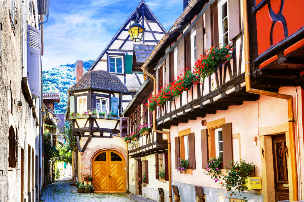 Dorf Kaysersberg, Frankreich jigsaw puzzle in Puzzle des Tages puzzles on TheJigsawPuzzles.com