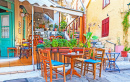 Street Cafe in Plaka, Athens, Greece