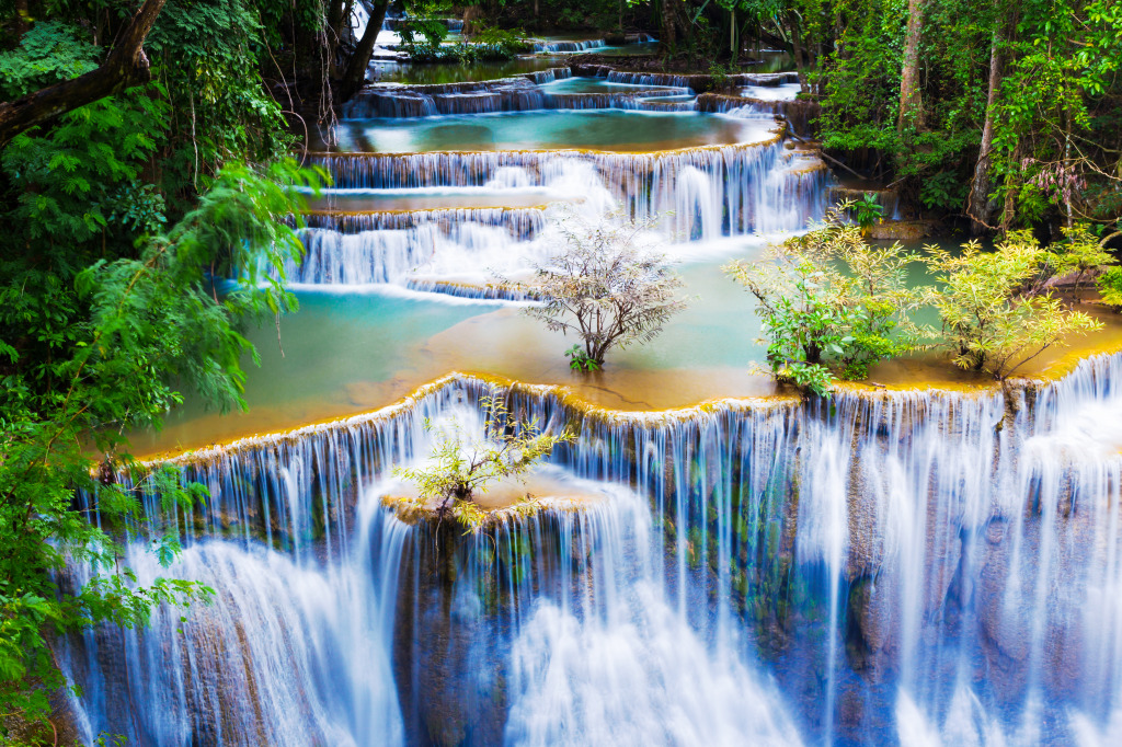Wasserfall Huay Mae Kha Min, Thailand jigsaw puzzle in Wasserfälle puzzles on TheJigsawPuzzles.com