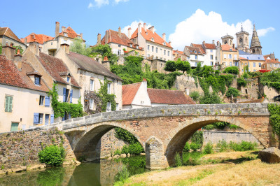 Semur-En-Auxois, Burgundy, France jigsaw puzzle in Bridges puzzles on ...