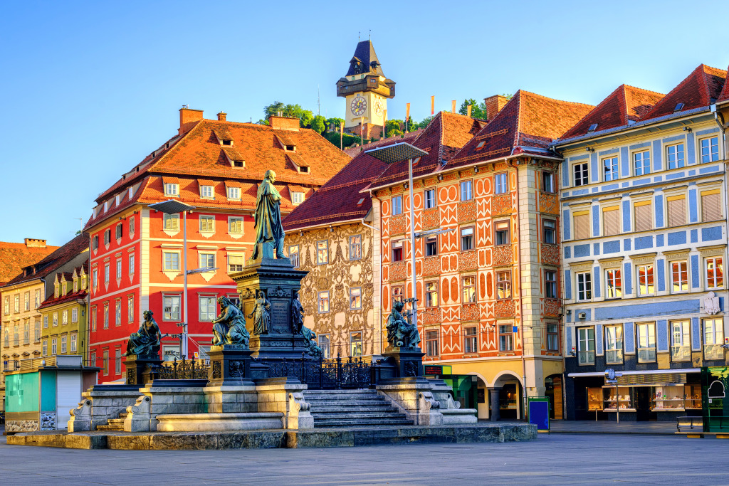 Old Town of Graz, Austria jigsaw puzzle in Street View puzzles on TheJigsawPuzzles.com