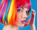 Woman in a Colorful Wig