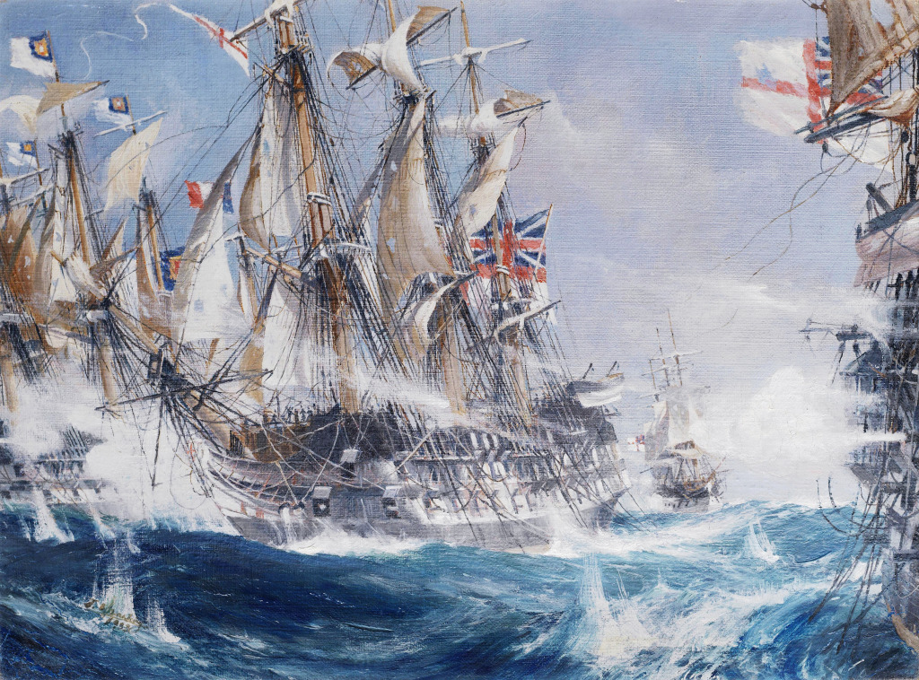 A Naval Battle jigsaw puzzle in Piece of Art puzzles on TheJigsawPuzzles.com