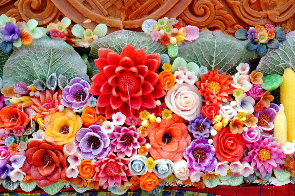 Candle Festival, Ubon Ratchathani, Thailand jigsaw puzzle in Flowers puzzles on TheJigsawPuzzles.com