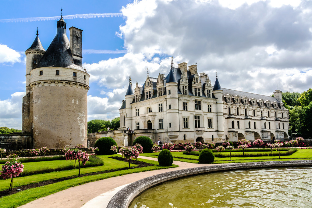 Chateau de Chenonceau, Centro-Vale do Loire, França jigsaw puzzle in Castelos puzzles on TheJigsawPuzzles.com