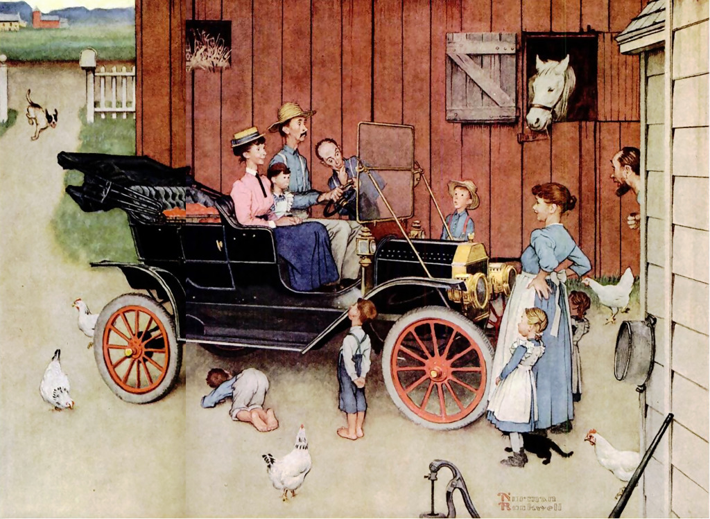 The Farmer Takes a Ride jigsaw puzzle in Cars & Bikes puzzles on TheJigsawPuzzles.com