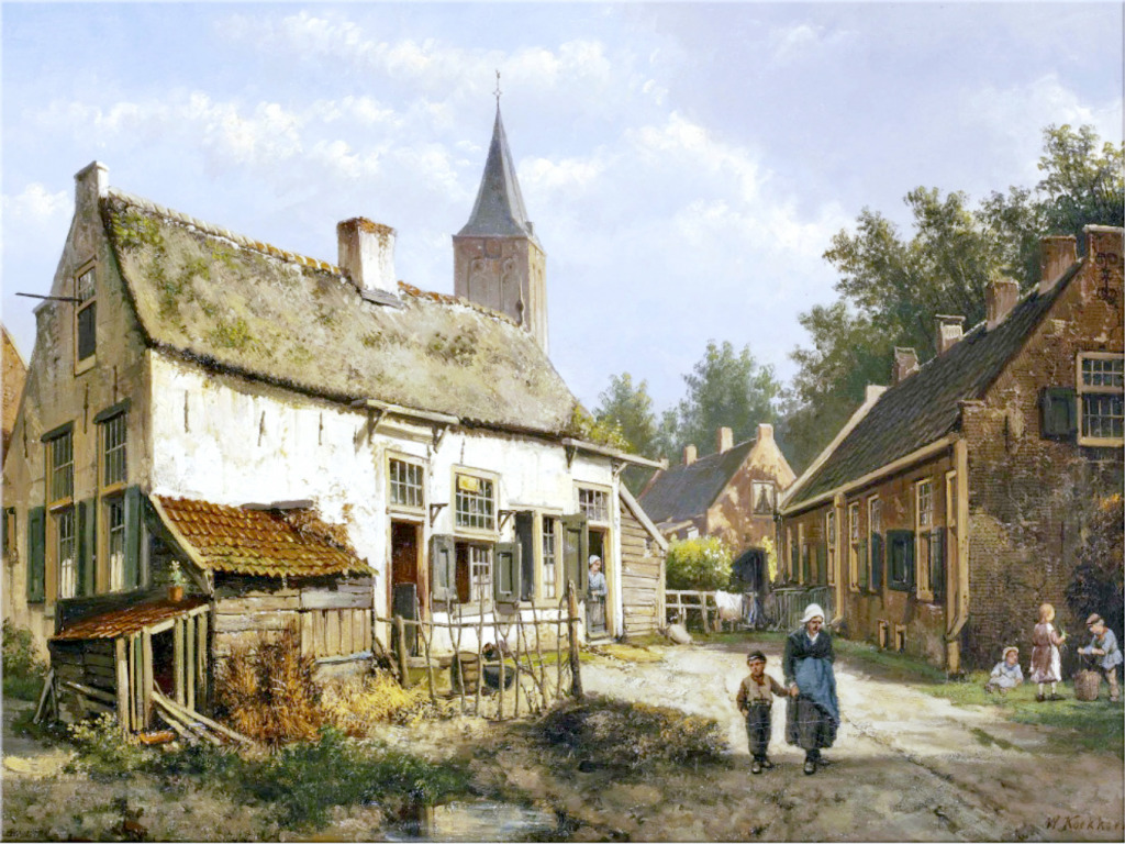 Dutch Town jigsaw puzzle in Chris Ferne puzzles on TheJigsawPuzzles.com