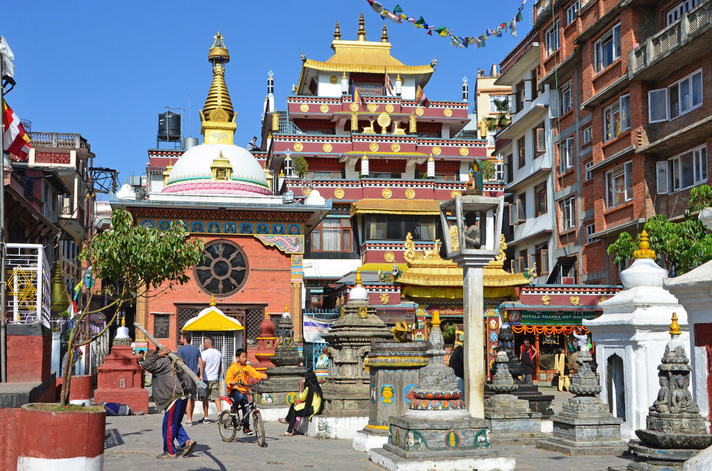 Centre historique de Katmandou, Népal jigsaw puzzle in Paysages urbains puzzles on TheJigsawPuzzles.com