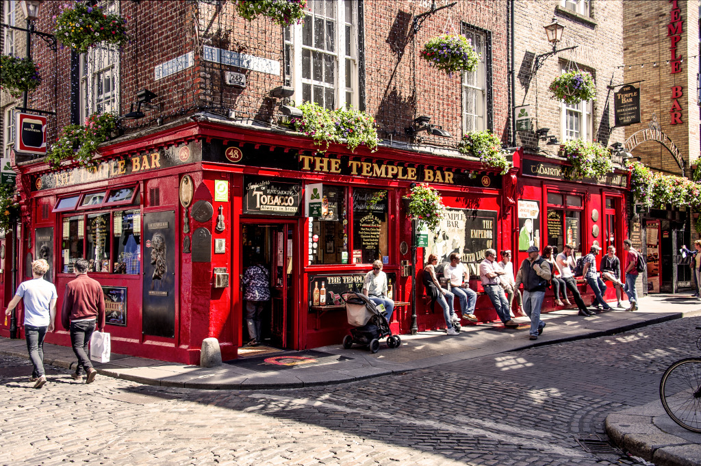 The Temple Bar, Dublin, Ireland jigsaw puzzle in Street View puzzles on TheJigsawPuzzles.com