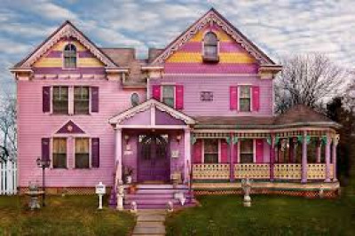 pink victorian house jigsaw puzzle in Lynn Lessin puzzles on ...