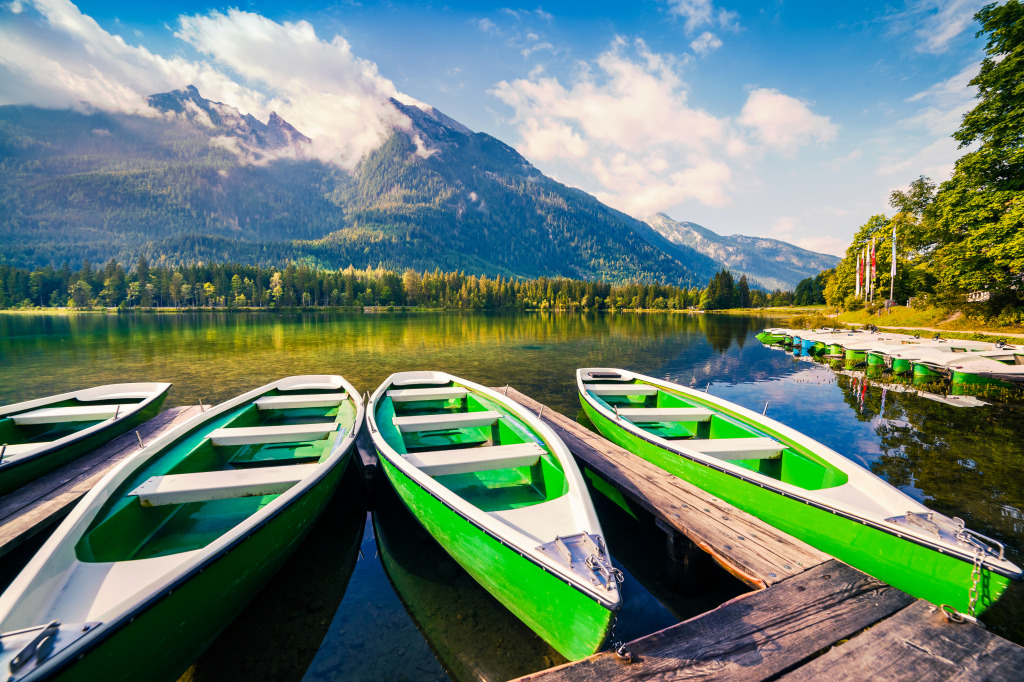 Hintersee Lake, Austrian Alps jigsaw puzzle in Great Sightings puzzles on TheJigsawPuzzles.com