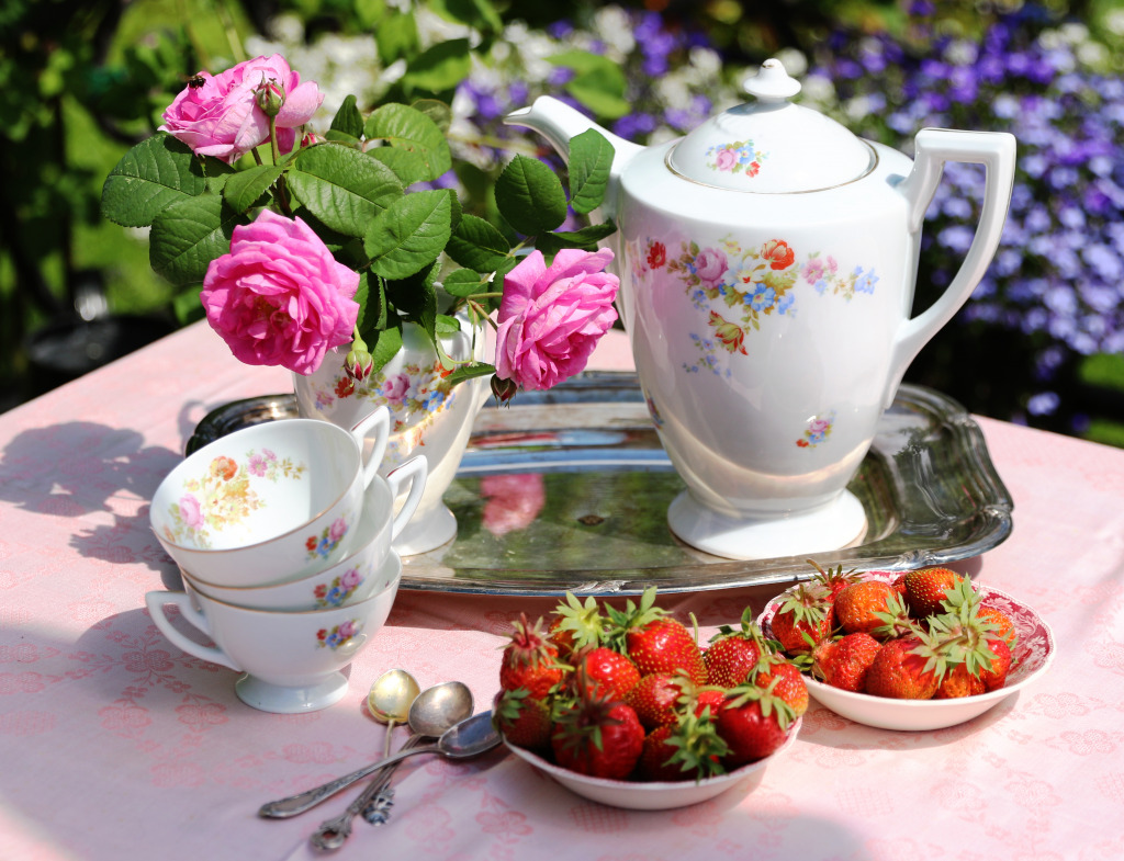 Morning Garden Scene jigsaw puzzle in Puzzle of the Day puzzles on TheJigsawPuzzles.com