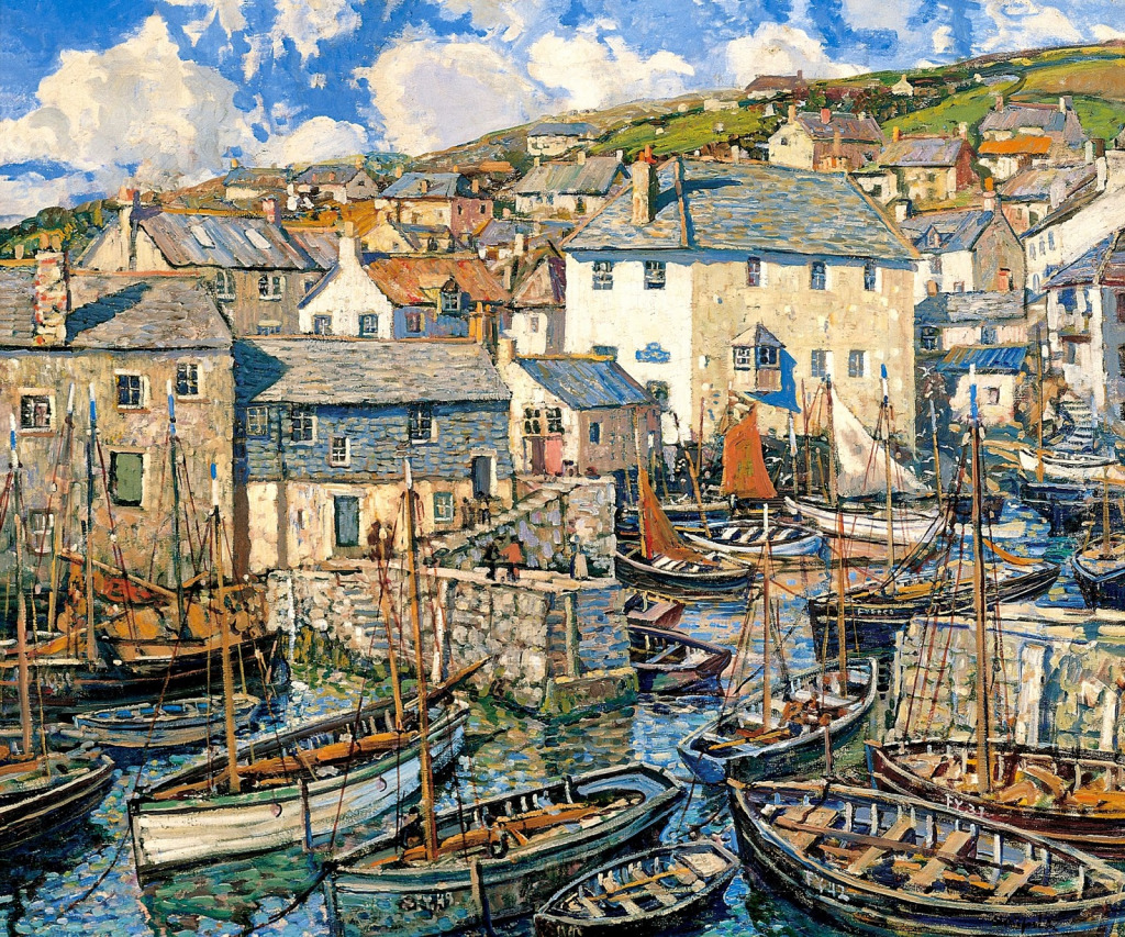 Le port, Dimanche jigsaw puzzle in Chefs d'oeuvres puzzles on TheJigsawPuzzles.com
