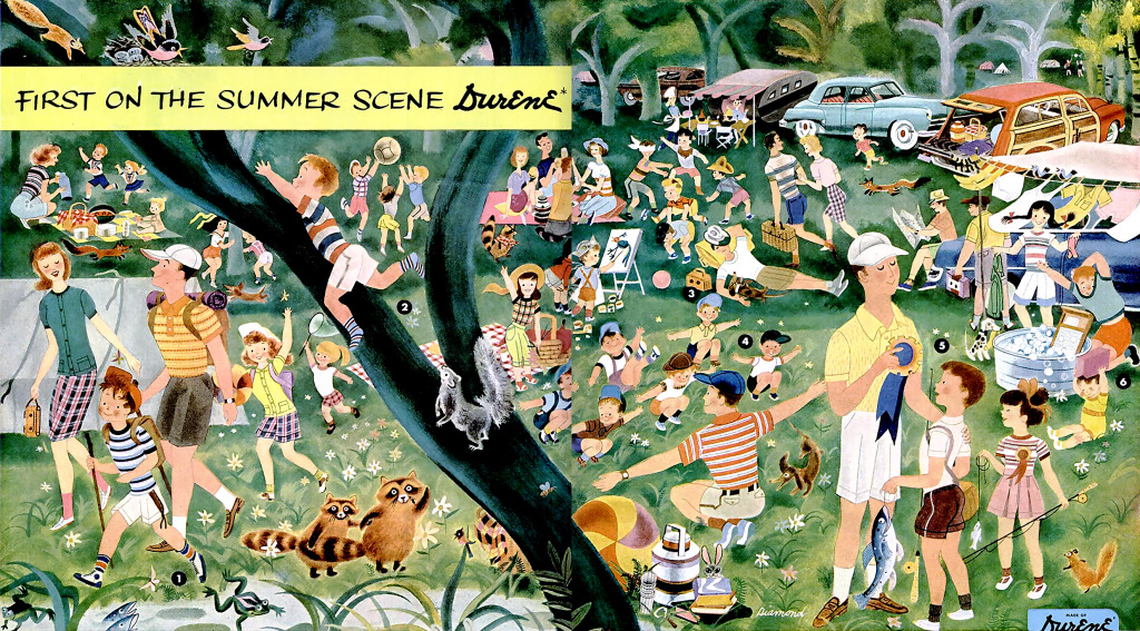 Publicité Durene Yarn de 1952 jigsaw puzzle in Personnes puzzles on TheJigsawPuzzles.com