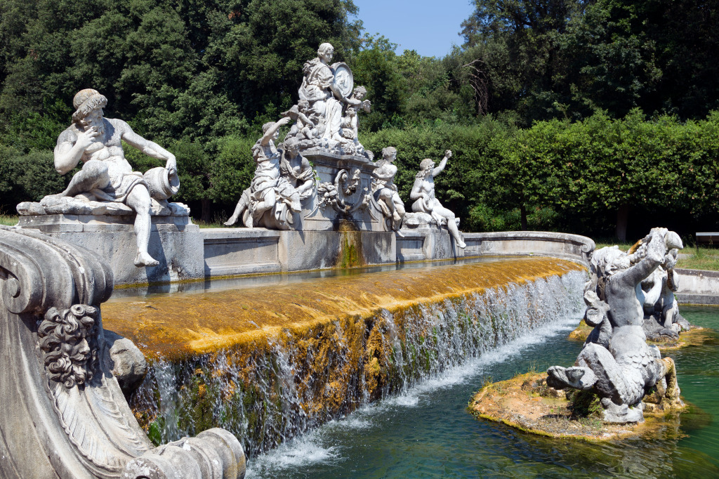 The Royal Palace of Caserta, Italy jigsaw puzzle in Waterfalls puzzles on TheJigsawPuzzles.com