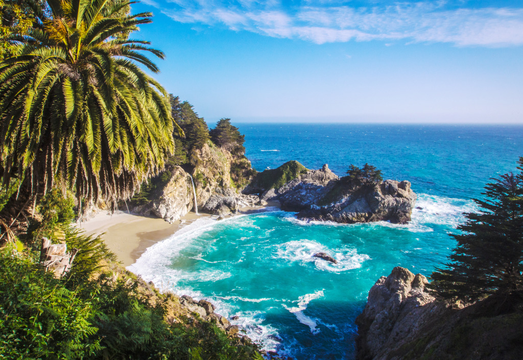 McWay Falls, Big Sur, California jigsaw puzzle in Waterfalls puzzles on TheJigsawPuzzles.com