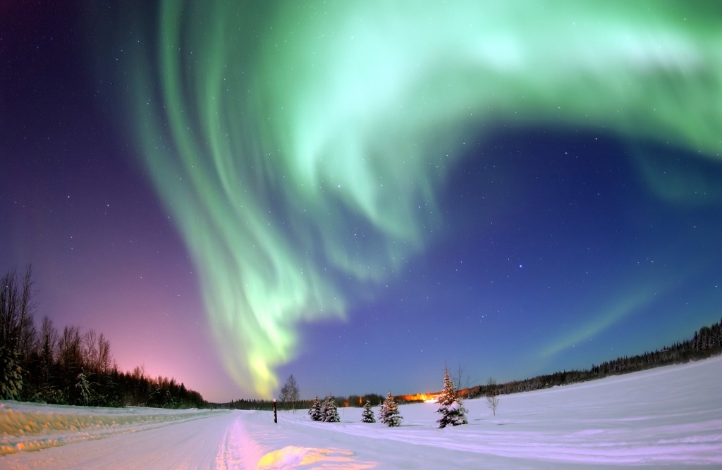 Aurora Borealis, the Northern Lights jigsaw puzzle in Magnifiques vues puzzles on TheJigsawPuzzles.com