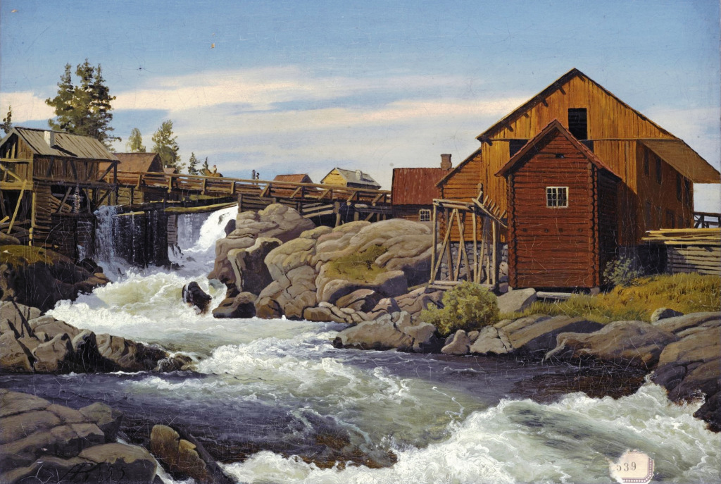 From Hønefoss jigsaw puzzle in Waterfalls puzzles on TheJigsawPuzzles.com