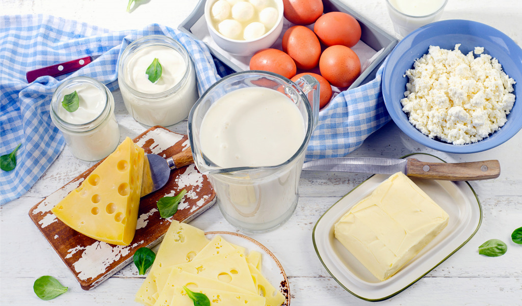 Fresh Dairy Products jigsaw puzzle in Food & Bakery puzzles on TheJigsawPuzzles.com