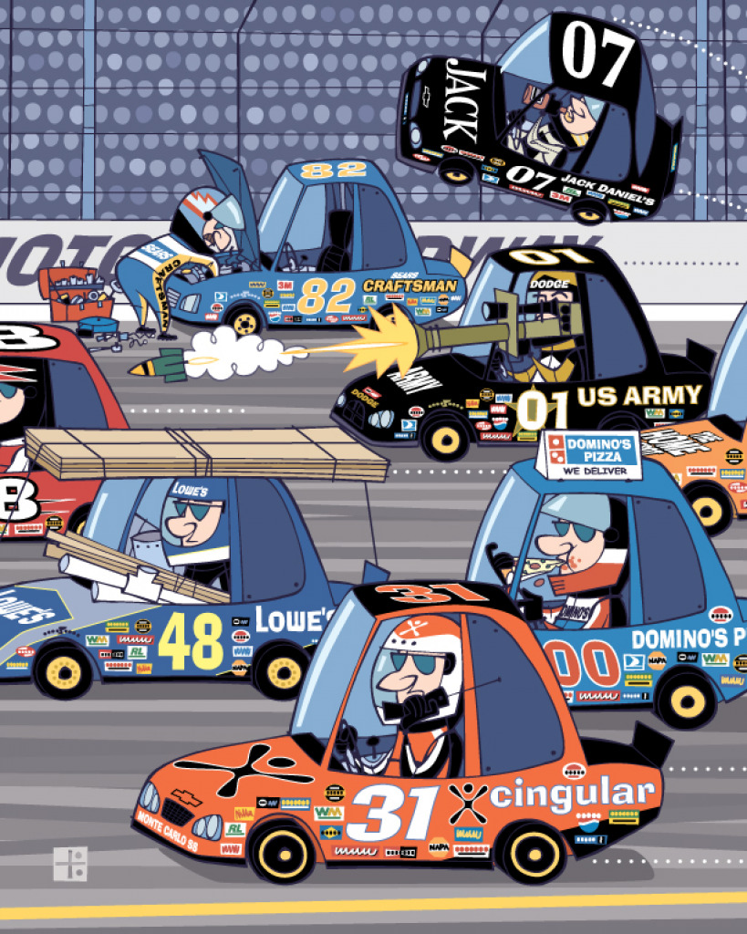 NASCAR Stars Using Sponsor's Products jigsaw puzzle in terry colon puzzles on TheJigsawPuzzles.com