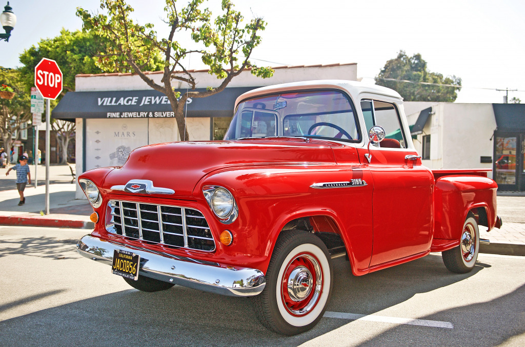 1956 Chevy 3100 Pickup Truck jigsaw puzzle in Cars & Bikes puzzles on TheJigsawPuzzles.com