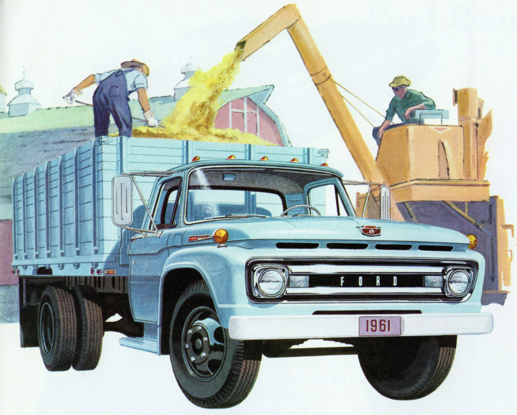 Ford F-600 Stake Truck de 1961 jigsaw puzzle in Voitures et Motos puzzles on TheJigsawPuzzles.com