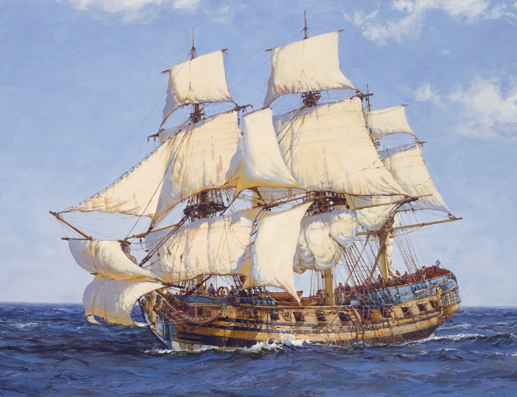 A French Sloop jigsaw puzzle in Piece of Art puzzles on TheJigsawPuzzles.com