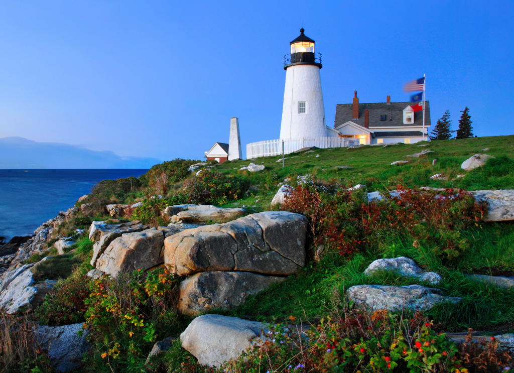Pemaquid Point Lighthouse, Bristol, Maine jigsaw puzzle in Great Sightings puzzles on TheJigsawPuzzles.com