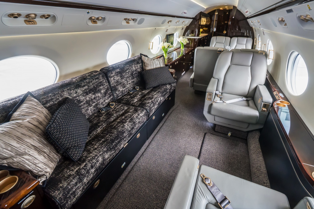 Private Business Jet Interior jigsaw puzzle in Aviation puzzles on TheJigsawPuzzles.com