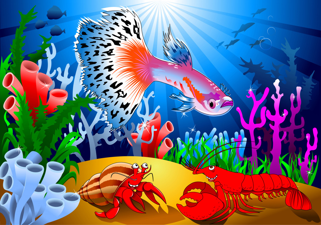 Aquarienfisch jigsaw puzzle in Unter dem Meer puzzles on TheJigsawPuzzles.com