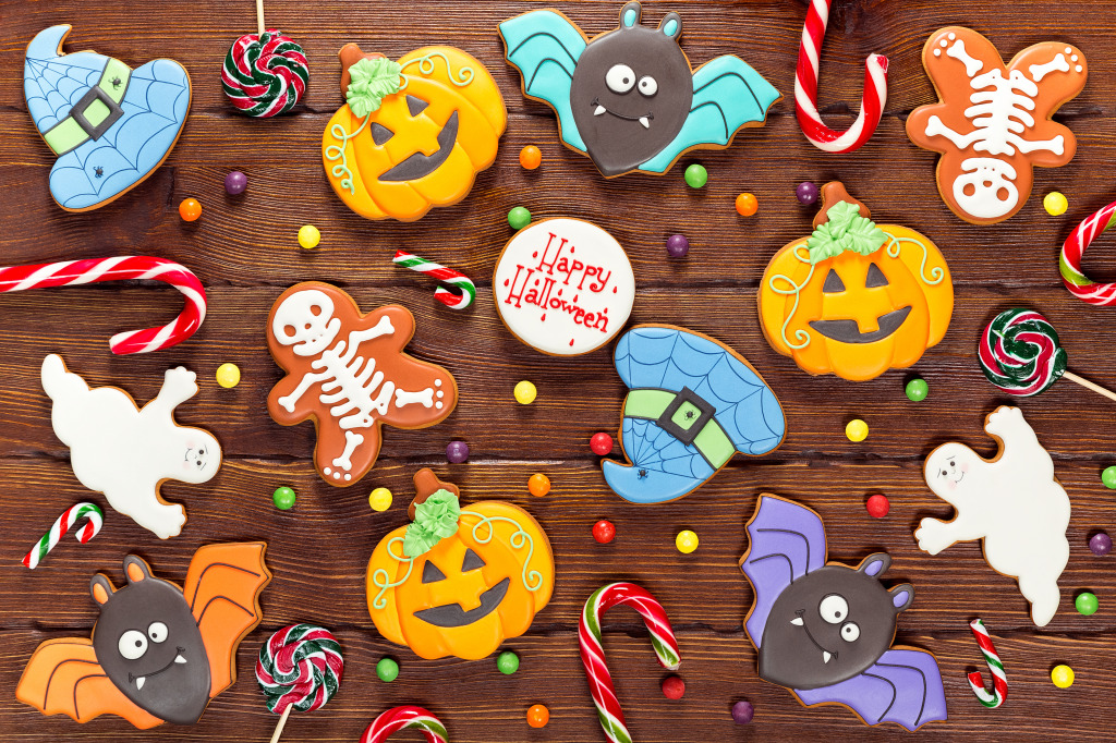 Имбирное печенье на Хэллоуин jigsaw puzzle in Еда и Напитки puzzles on TheJigsawPuzzles.com