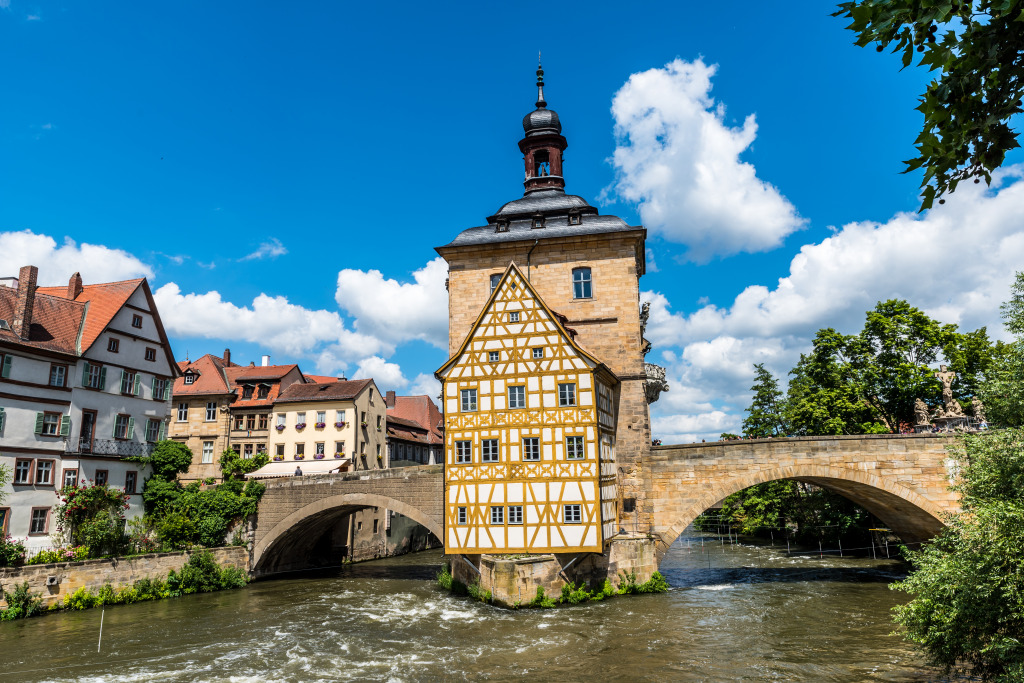 Ville historique de Bamberg, Allemagne jigsaw puzzle in Ponts puzzles on TheJigsawPuzzles.com