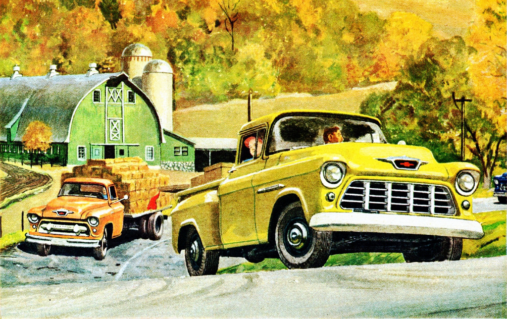 Picape Chevrolet de 1955 jigsaw puzzle in Carros & Motos puzzles on TheJigsawPuzzles.com