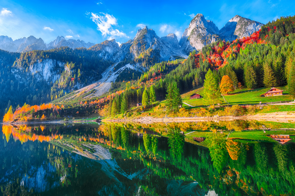 Gosausee Mountain Lake, Austria jigsaw puzzle in Puzzle of the Day ...